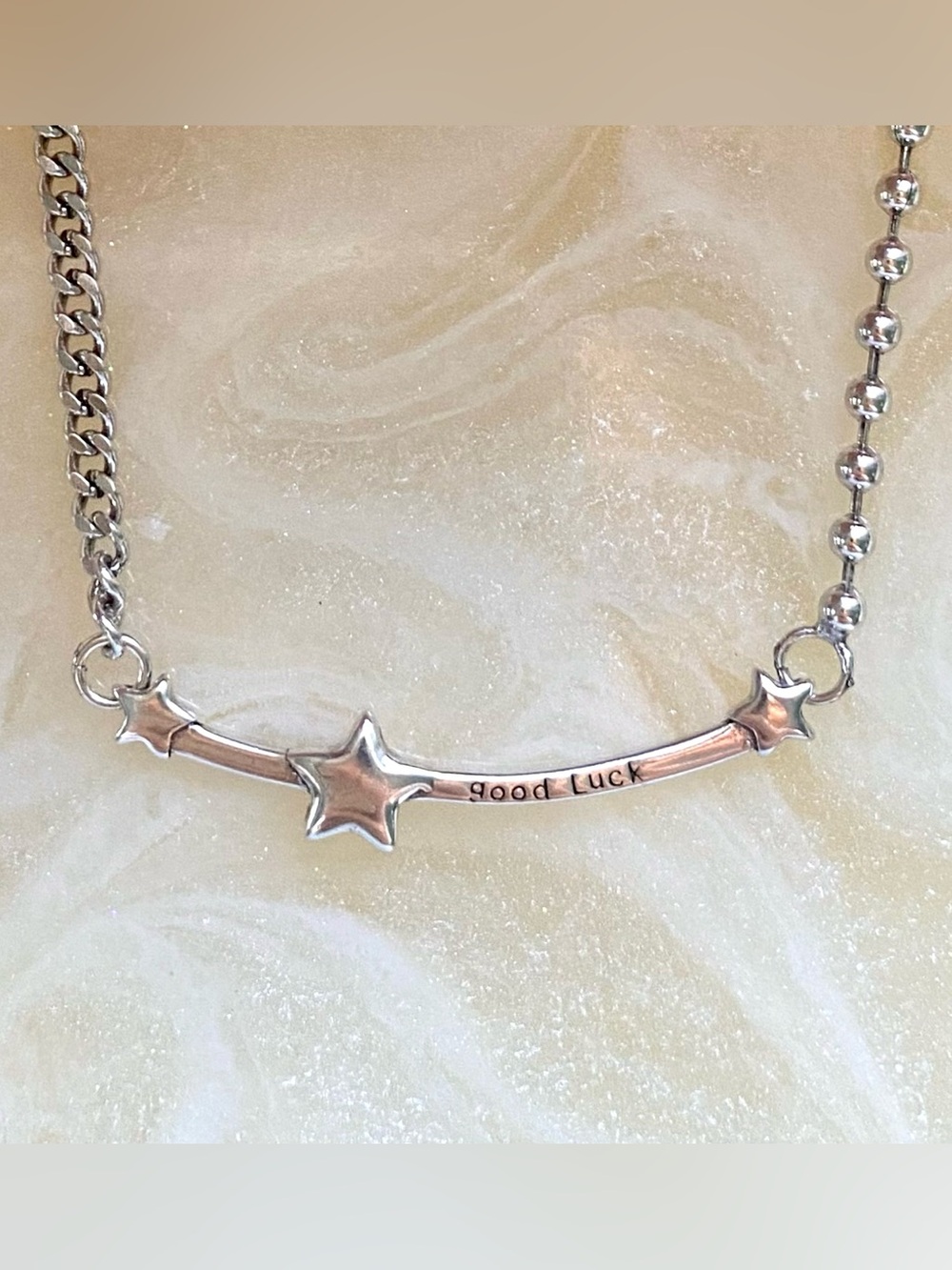 Sterling Silver Good Luck Shooting Star necklace
